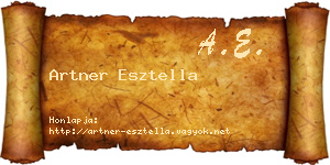 Artner Esztella névjegykártya